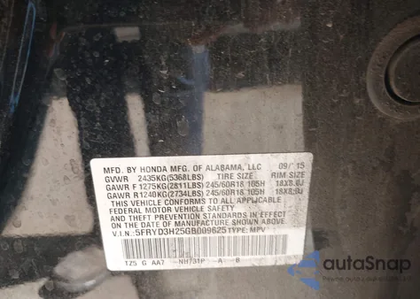 2016 Acura Mdx Acurawatch Plus Package z USA, uszkodzony, nr VIN 5FRYD3H25GB009625